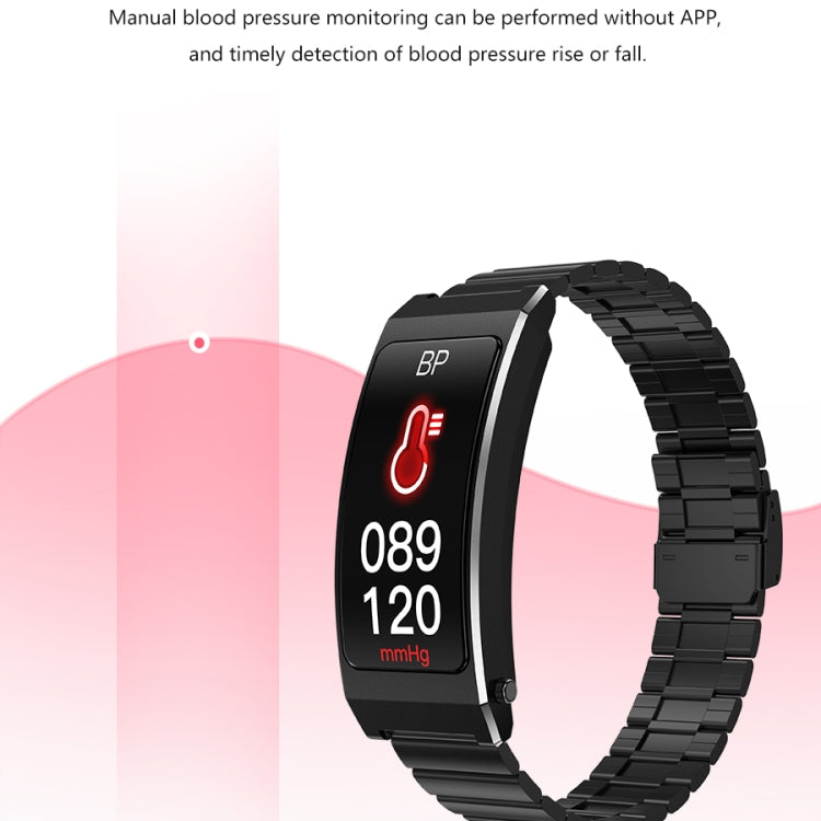 K13S 1.14 inch TFT Screen Slub Steel Strap Smart Calling Bracelet Supports Sleep Management/Blood Oxygen Monitoring(Tarnish) - Smart Wristbands by buy2fix | Online Shopping UK | buy2fix