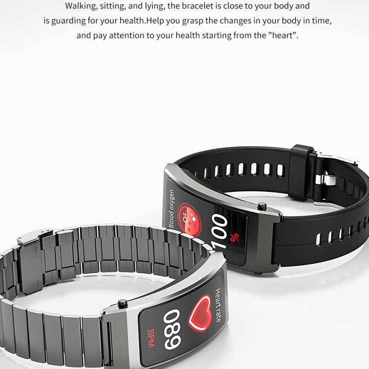 K13S 1.14 inch TFT Screen Leather Strap Smart Calling Bracelet Supports Sleep Management/Blood Oxygen Monitoring(Black) by buy2fix