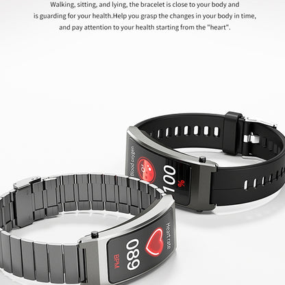 K13S 1.14 inch TFT Screen Leather Strap Smart Calling Bracelet Supports Sleep Management/Blood Oxygen Monitoring(Black) by buy2fix