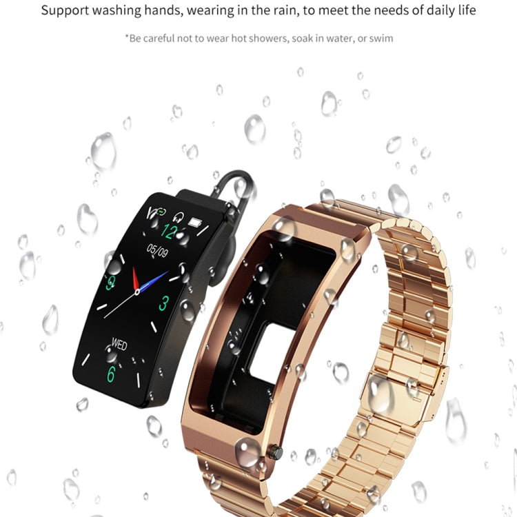 K13S 1.14 inch TFT Screen Leather Strap Smart Calling Bracelet Supports Sleep Management/Blood Oxygen Monitoring(Black) by buy2fix