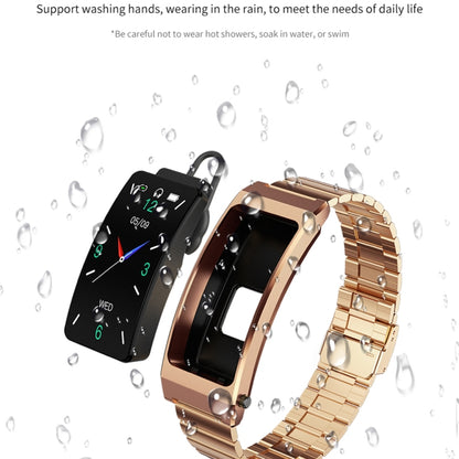 K13S 1.14 inch TFT Screen Leather Strap Smart Calling Bracelet Supports Sleep Management/Blood Oxygen Monitoring(Black) by buy2fix