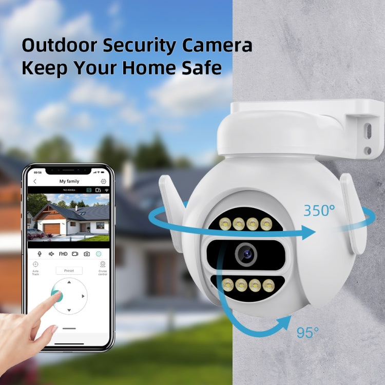 A8-C2 2MP Smart WiFi Surveillance IP Camera, Dual-light Full Color Night Vision / Two Way Audio / TF Card, Power Plug:US Plug(White) by buy2fix