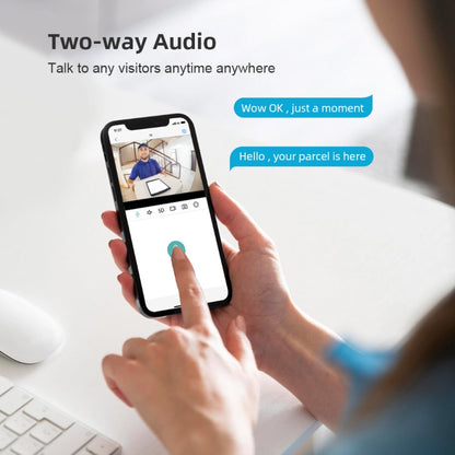 A8-C2 2MP Smart WiFi Surveillance IP Camera, Dual-light Full Color Night Vision / Two Way Audio / TF Card, Power Plug:US Plug(White) by buy2fix