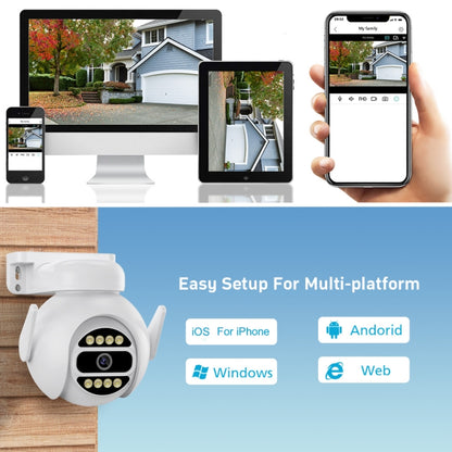 A8-C2 2MP Smart WiFi Surveillance IP Camera, Dual-light Full Color Night Vision / Two Way Audio / TF Card, Power Plug:US Plug(White) by buy2fix