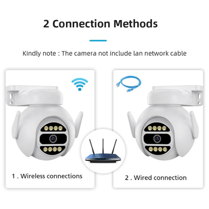 A8-C2 2MP Smart WiFi Surveillance IP Camera, Dual-light Full Color Night Vision / Two Way Audio / TF Card, Power Plug:US Plug(White) by buy2fix