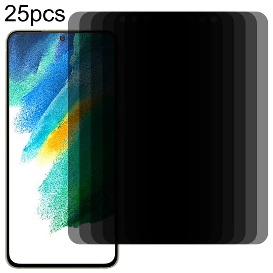 For Samsung Galaxy S21 FE 5G 25pcs Flat Surface Privacy Tempered Glass Film