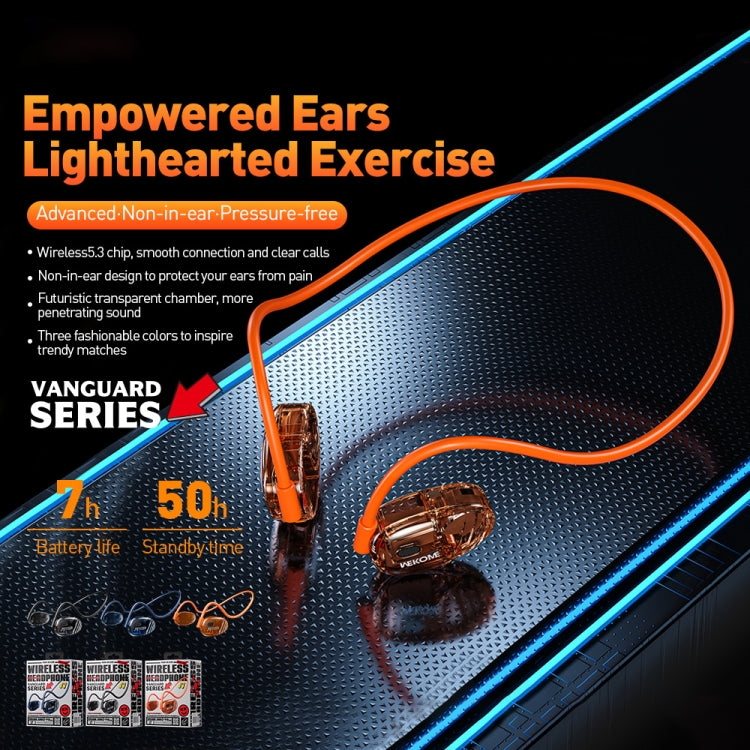 WK VC03 Air Conduction Sports Bluetooth Earphone(Orange) - Sport Earphone by WK | Online Shopping UK | buy2fix