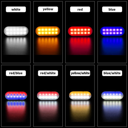 DC12V-24V / 36W Car Truck Emergency Strobe Flash Warning Light 12LEDs Ultra-thin Side Lights(Red + Blue) - In Car by buy2fix | Online Shopping UK | buy2fix