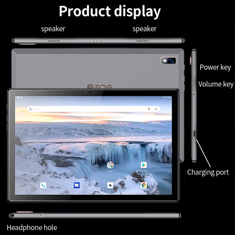 BDF P30 4G LTE Tablet PC 10.1 inch, 8GB+128GB, Android 11 MTK6755 Octa Core, Support Dual SIM, EU Plug(Grey) - BDF by BDF | Online Shopping UK | buy2fix