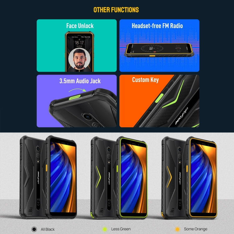 [HK Warehouse] Ulefone Armor X12 Pro, 4GB+64GB, IP68/IP69K Rugged Phone, 5.45 inch Android 13 MediaTek Helio G36 Octa Core, Network: 4G, NFC(All Black) - Ulefone by Ulefone | Online Shopping UK | buy2fix