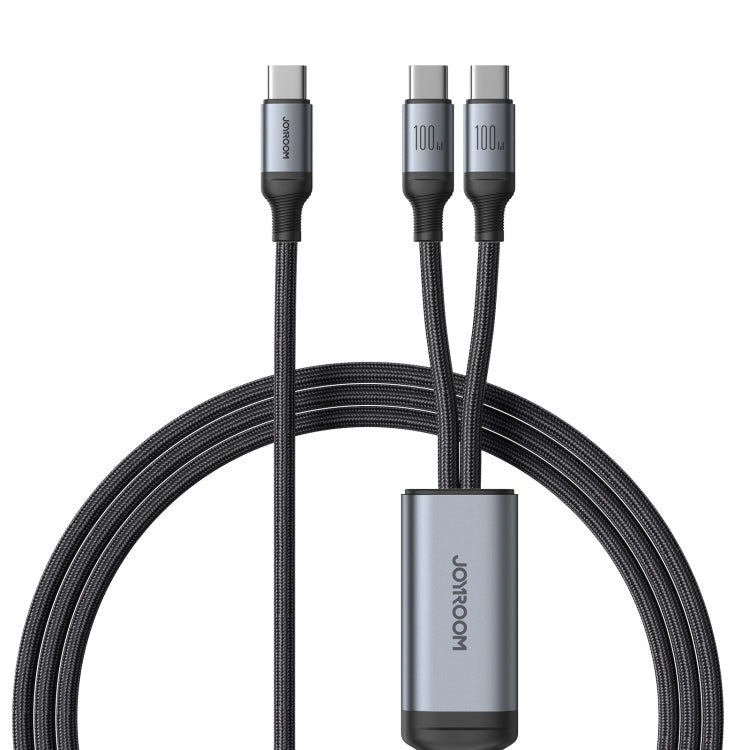 JOYROOM A21 100W Type-C to Dual Type-C 2 in 1 Charging Cable, Length: 1.5m(Black) - USB-C & Type-C Cable by JOYROOM | Online Shopping UK | buy2fix