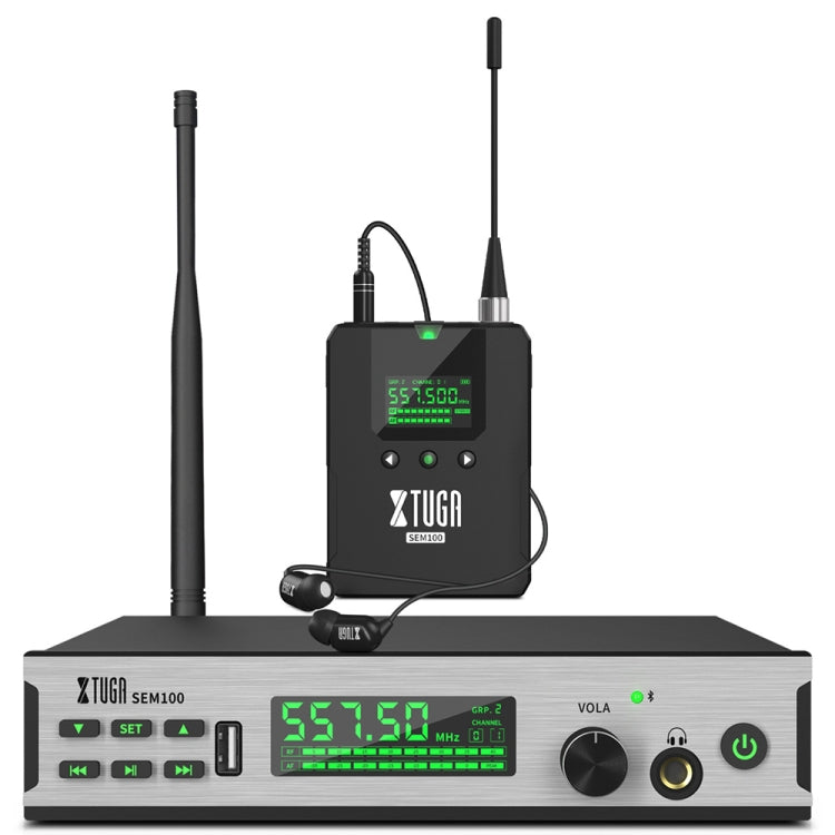 XTUGA SEM100 Professional Wireless In Ear Monitor System 1 BodyPacks(US Plug) - Microphone by XTUGA | Online Shopping UK | buy2fix