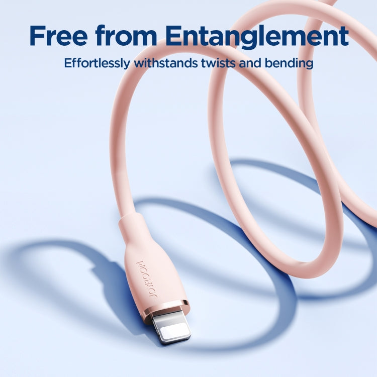 JOYROOM SA29-AL3 3A USB to 8 Pin Liquid Silicone Fast Charging Data Cable, Length: 1.2m(Pink) by JOYROOM