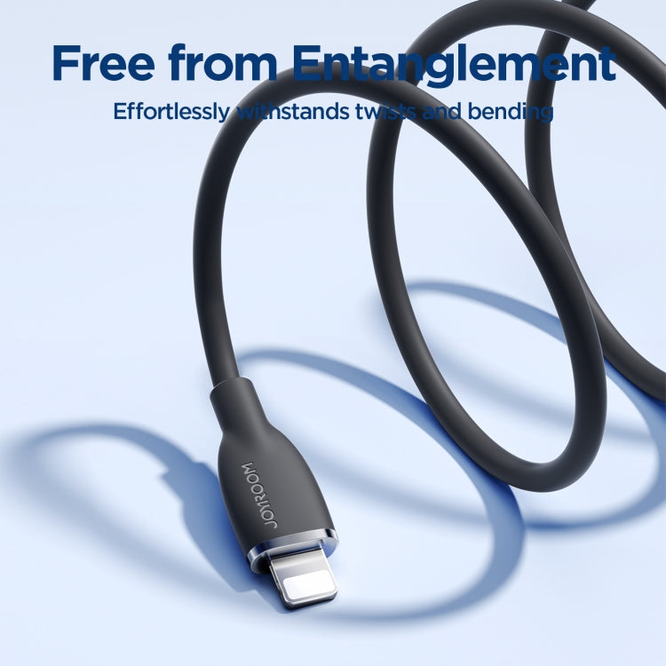 JOYROOM SA29-CL3 30W USB-C/Type-C to 8 Pin Liquid Silicone Fast Charging Data Cable, Length: 1.2m(Black) by JOYROOM