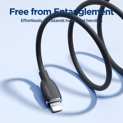 JOYROOM SA29-CL3 30W USB-C/Type-C to 8 Pin Liquid Silicone Fast Charging Data Cable, Length: 1.2m(Black) by JOYROOM