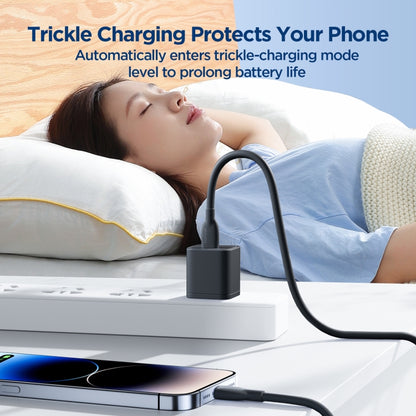 JOYROOM SA29-CL3 30W USB-C/Type-C to 8 Pin Liquid Silicone Fast Charging Data Cable, Length: 1.2m(Black) by JOYROOM