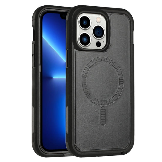 For iPhone 13 Pro Defender Series XT MagSafe Magnetic PC + TPU Shockproof Phone Case(Black)