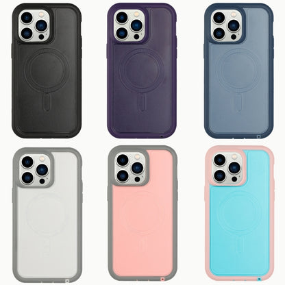 For iPhone 12 Pro Max Defender Series XT MagSafe Magnetic PC + TPU Shockproof Phone Case(Turquoise+Pink) by buy2fix