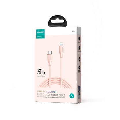 JOYRO0M SA29-CL3 30W USB-C/Type-C to 8 Pin Liquid Silicone Fast Charging Data Cable, Length: 2m(Pink) - 2 in 1 Cable by JOYROOM | Online Shopping UK | buy2fix