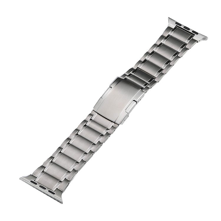 For Apple Watch SE 44mm Five Beads Turtle Buckle Titanium Steel Watch Band(Silver) by buy2fix