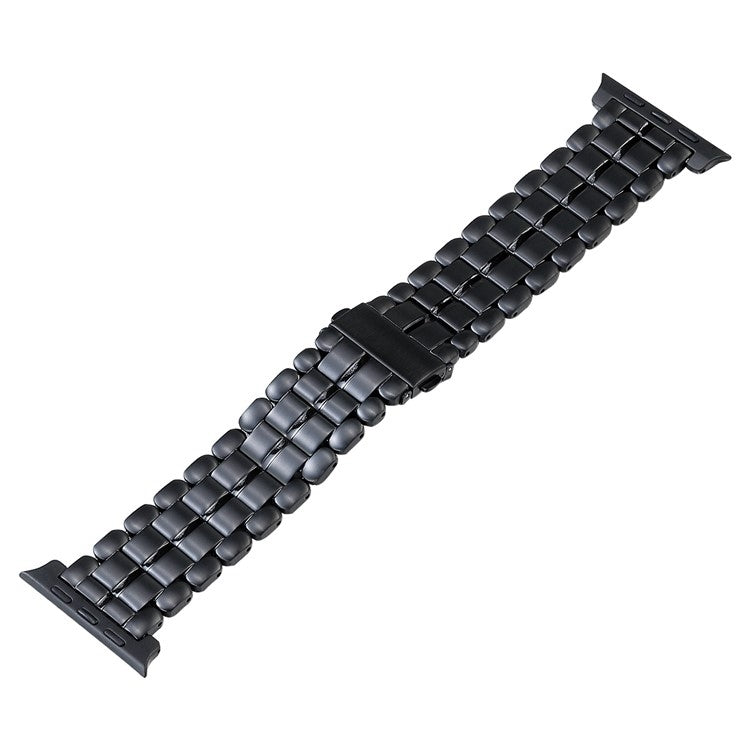 For Apple Watch Series 6 44mm Five Beads Titanium Steel Watch Band(Black) by buy2fix