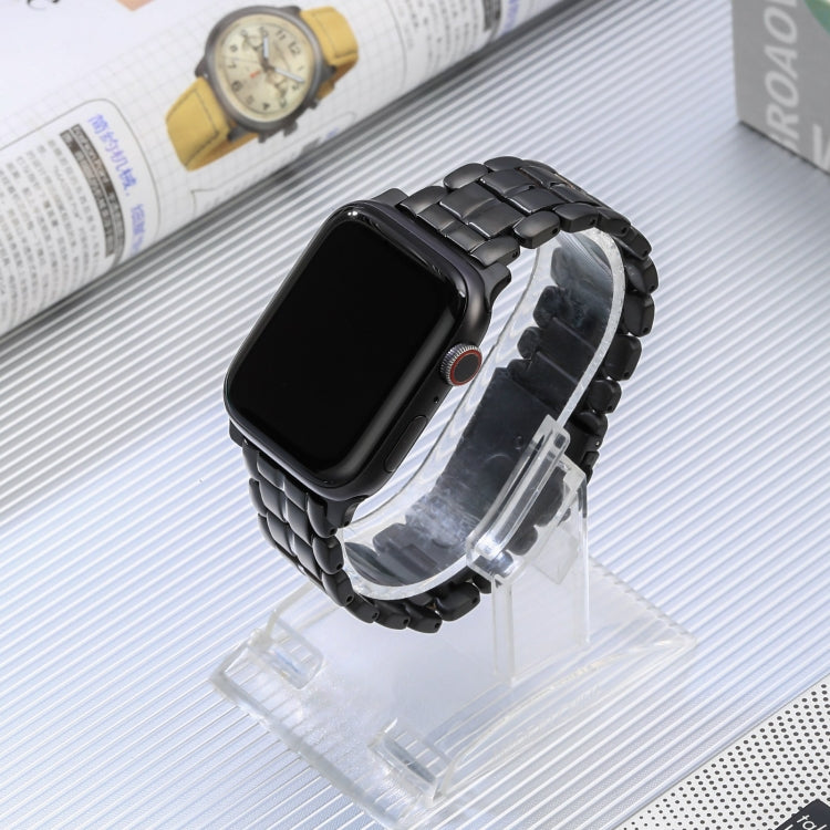 For Apple Watch Series 6 44mm Five Beads Titanium Steel Watch Band(Black) by buy2fix