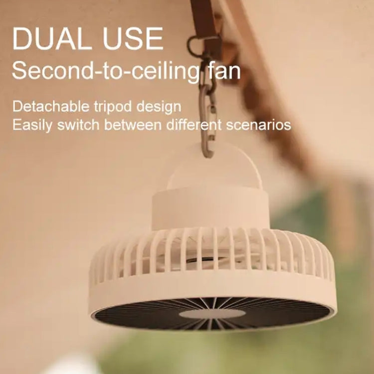 DQ213 4000mAh Outdoor Portable Camping Fan Tent Hanging Vertical Light(Black Grey) by buy2fix