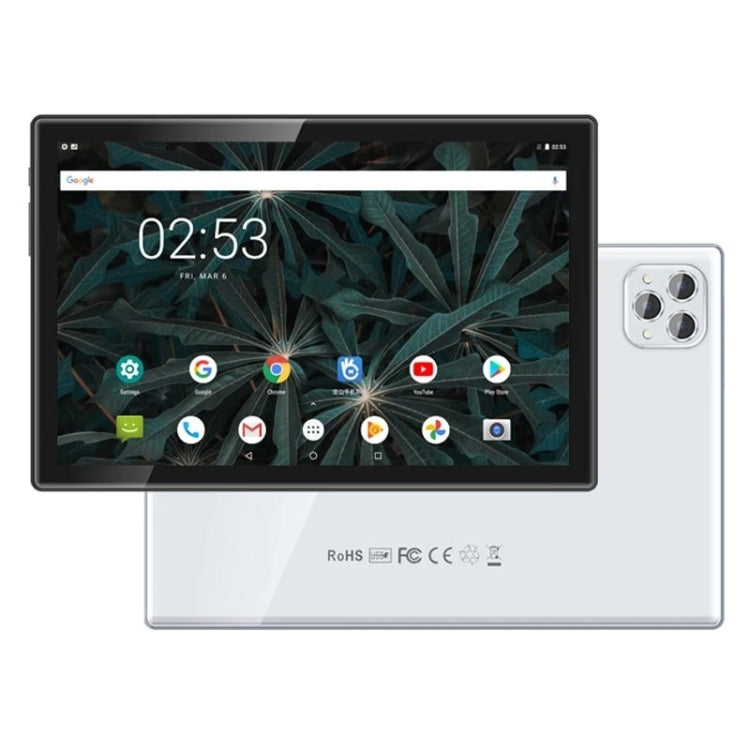 BDF P50 4G LTE Tablet PC 10.1 inch, 8GB+256GB, Android 12 MTK6762 Octa Core, Support Dual SIM, EU Plug(Silver) - BDF by BDF | Online Shopping UK | buy2fix