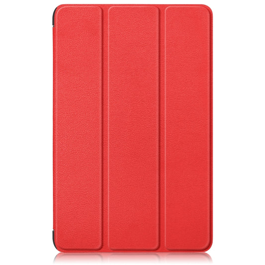 For Lenovo Tab M10 5G 10.6 3-folding Leather Smart Tablet Case(Red) by buy2fix