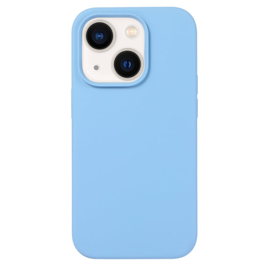 For iPhone 14 Plus Liquid Silicone Phone Case(Azure Blue)