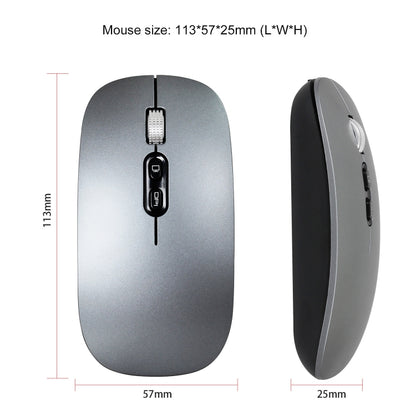 HXSJ M103 1600DPI 2.4GHz Wireless Rechargeable Mouse(Grey) - Wireless Mice by HXSJ | Online Shopping UK | buy2fix