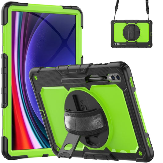 For Samsung Galaxy Tab S9 Ultra / S8 Ultra Silicone + PC Tablet Case(Black+Yellow Green) - Galaxy Tab S9 Ultra Cases by buy2fix | Online Shopping UK | buy2fix