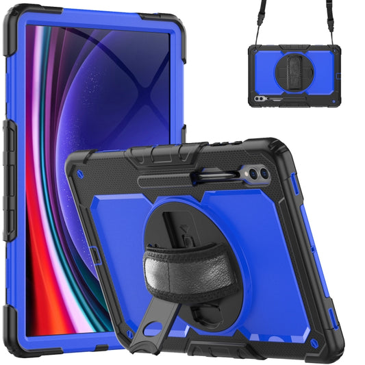 For Samsung Galaxy Tab S9 Ultra / S8 Ultra Silicone + PC Tablet Case(Black+Dark Blue) - Galaxy Tab S9 Ultra Cases by buy2fix | Online Shopping UK | buy2fix