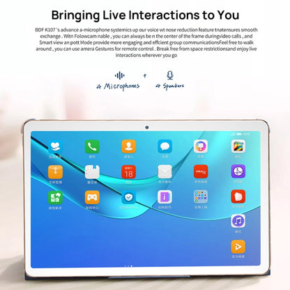 BDF K107 3G Phone Call Tablet PC 10.1 inch, 2GB+32GB, Android 9.0 MTK6735 Quad Core, Support Dual SIM, EU Plug(Black) - BDF by BDF | Online Shopping UK | buy2fix