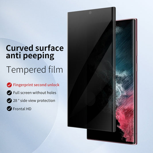 For Samsung Galaxy S23 Ultra 5G 3D Curved Edge Privacy Tempered Glass Film by buy2fix