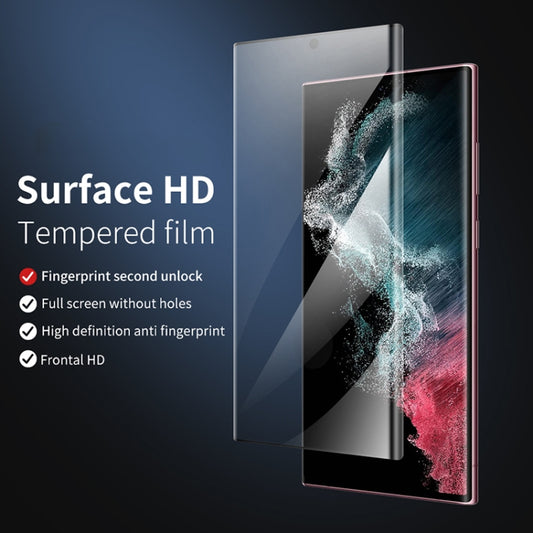 For Samsung Galaxy S23 Ultra 5G 3D Curved Edge HD Tempered Glass Film by buy2fix