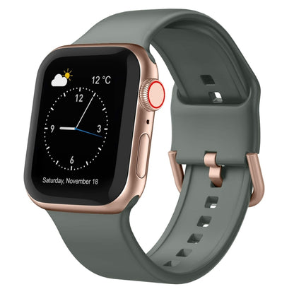 For Apple Watch Ultra 2 49mm Pin Buckle Silicone Watch Band(Olive) by buy2fix