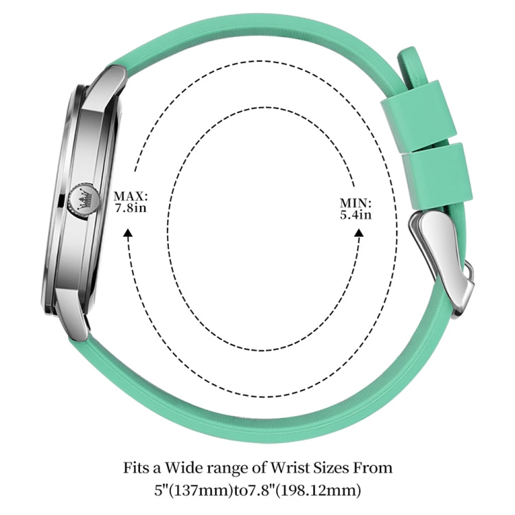 OLEVS 9953 Women Simple Silicone Strap Waterproof Quartz Watch(Green) - Silicone Strap Watches by OLEVS | Online Shopping UK | buy2fix