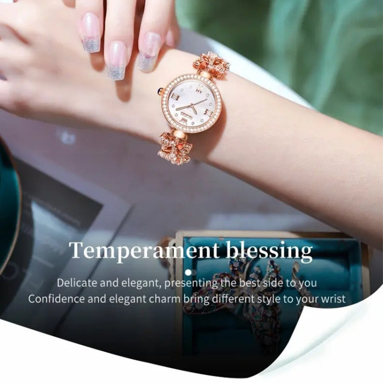 OLEVS 9958 Women Adjustable Drawstring Bracelet Quartz Watch(Green + Rose Gold) - Bracelet Watches by OLEVS | Online Shopping UK | buy2fix