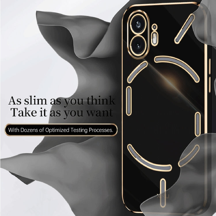 For Nothing Phone 2 XINLI Straight Edge 6D Electroplate TPU Phone Case(Hawthorn Red) by XINLI