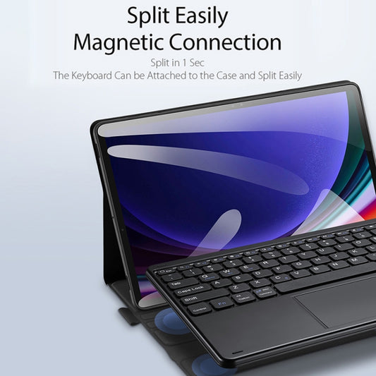 For Samsung Galaxy Tab S9+ / S9 FE+ DUX DUCIS TK Series Wireless Bluetooth Keyboard Tablet Case(Black) by DUX DUCIS