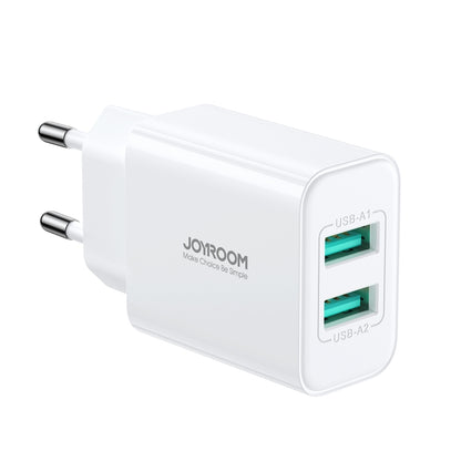 JOYROOM JR-TCN04 2.1A Dual USB Charger, Specification:EU Plug - USB Charger by JOYROOM | Online Shopping UK | buy2fix