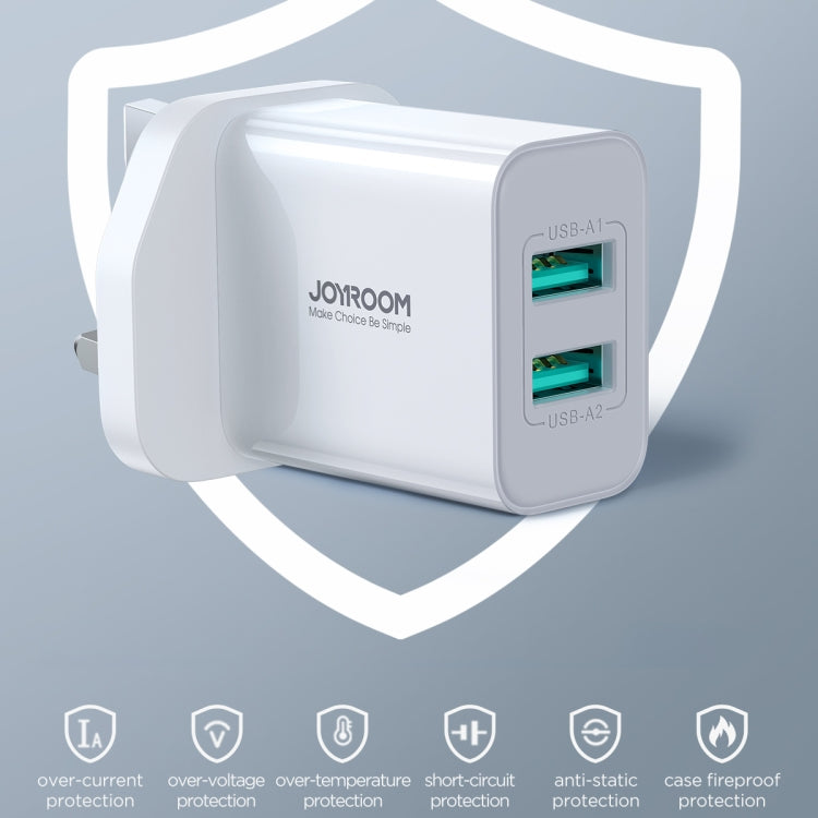 JOYROOM JR-TCN04 2.1A Dual USB Charger, Specification:UK Plug - USB Charger by JOYROOM | Online Shopping UK | buy2fix