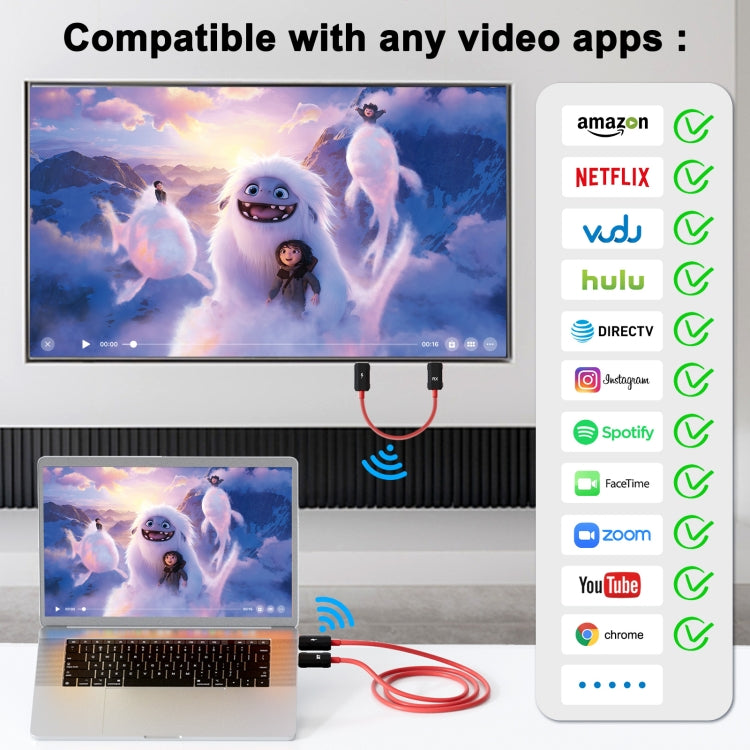 THT-020-8-2 4 in 1 HDMI Transmitter Wireless Screen Sharer Set(Black) - Wireless Display Dongle by buy2fix | Online Shopping UK | buy2fix