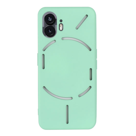 For Nothing Phone 2 Solid Color Liquid Silicone Dropproof Full Coverage Phone Case(Green) by buy2fix