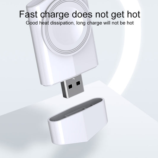 For Apple Watch Series USB Port Portable Magnetic Wireless Charger(White) by buy2fix