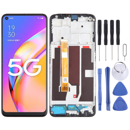 For OPPO A93 5G OEM LCD Screen Digitizer Full Assembly with Frame