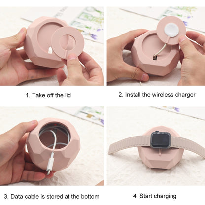 Diamond-shaped 2 in 1 Wireless Charging Silicone Base(Blue) - Charger / Holder by buy2fix | Online Shopping UK | buy2fix