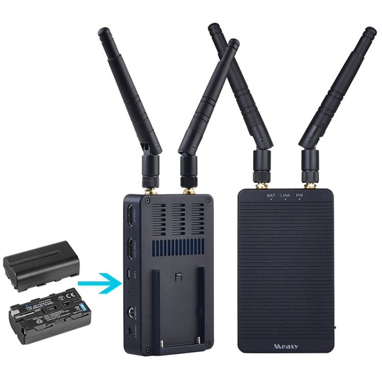 Measy T1 4K HDMI 2.0 Wireless Audio Video Transmitter Receiver Extender Transmission System, Transmission Distance: 200m, EU Plug(Black) by Measy
