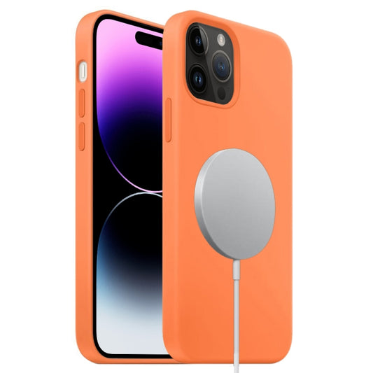 For iPhone 15 Pro Max MagSafe Liquid Silicone Full Coverage Phone Case(Orange) - iPhone 15 Pro Max Cases by buy2fix | Online Shopping UK | buy2fix